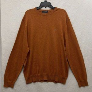 Men's Solid Crown & Ivy Crew Neck Orange  Pullover Sweater New No Tags  Size  XL